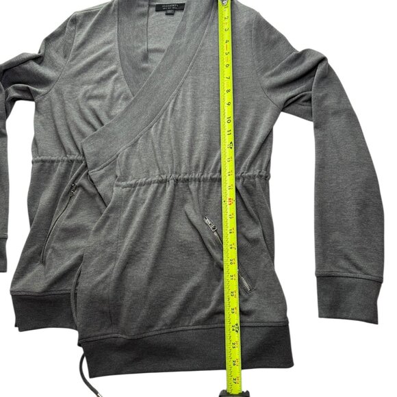 All Saints Gray Wrap Cardigan Sweater. Size Women's US 4.  Gina Drape Jacket - Picture 9 of 13